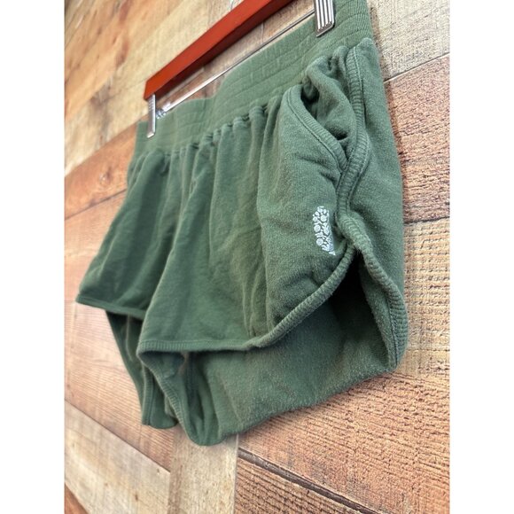 Free People FP Movement Green Drawstring Athletic Shorts Womens XS Cotton Blend - Picture 2 of 6